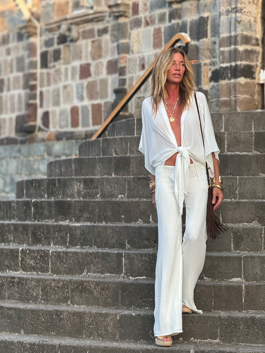 Mandy Pant Off White (Double Chiffon) – Ramona LaRue Mandy Pant Off White (Double Chiffon) – Ramona LaRue