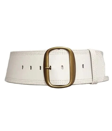 Julie Wide Belt Off White
