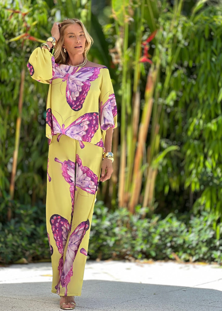 Briana Top Citrus Butterfly