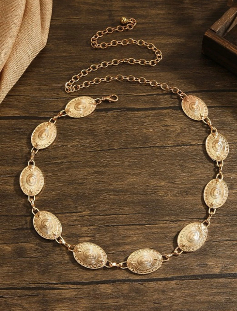 Western Oval Gold Chain Belt – Ramona LaRue display picture 3