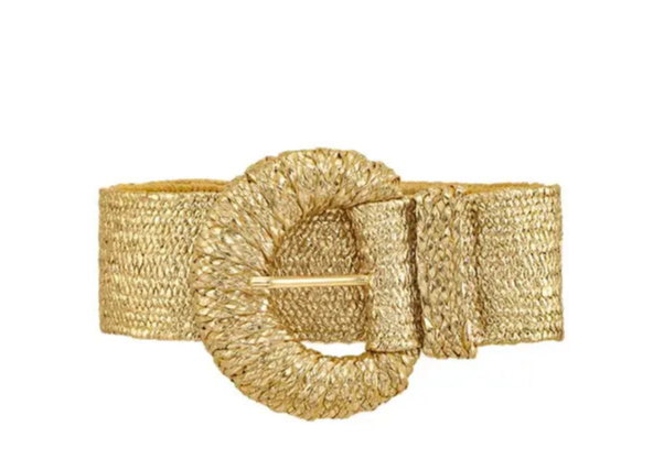 Half Circle Metallic Straw Belt