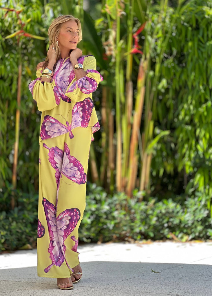 Briana Top Citrus Butterfly