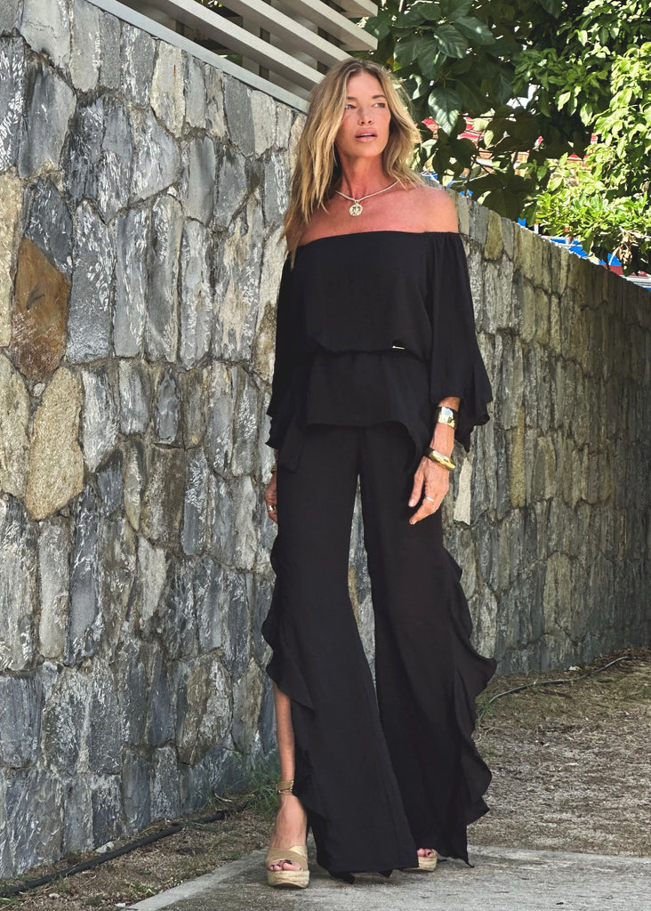 Lucy Pant Black (Double Chiffon) – Ramona LaRue