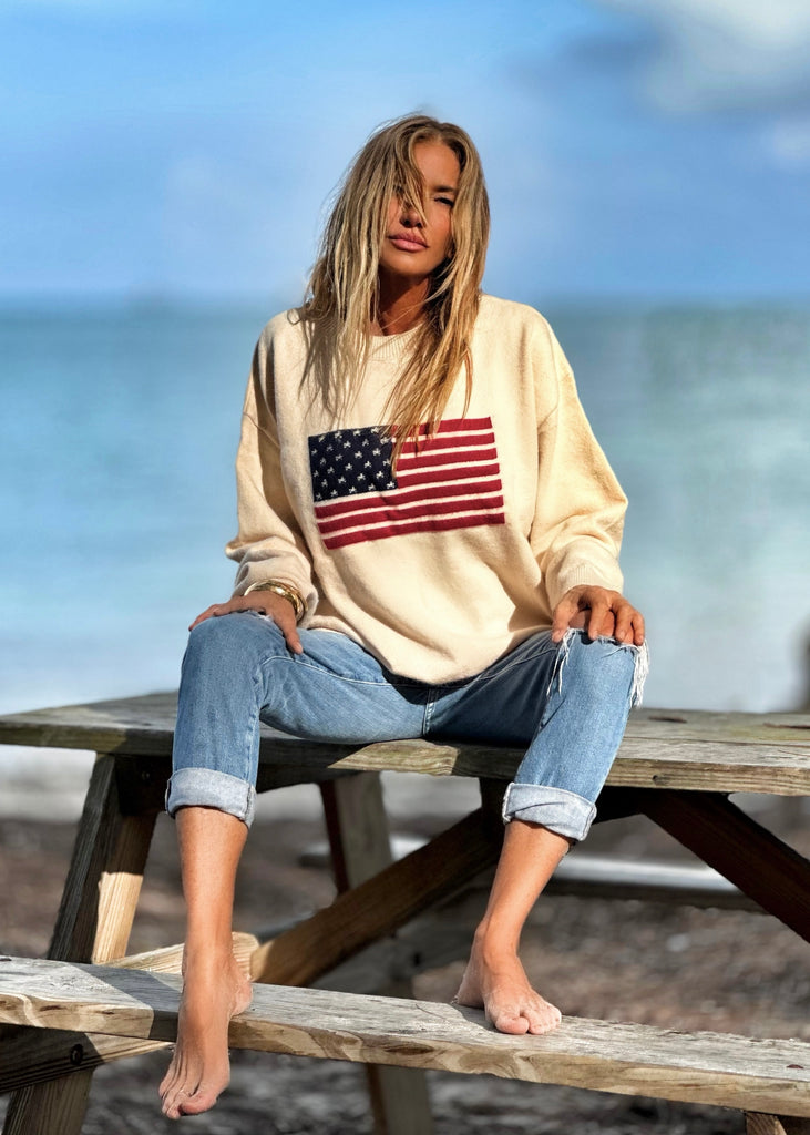 Monroe American Flag Sweater
