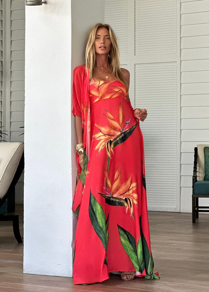 Jones Dress Blood Orange Paradise – Ramona LaRue