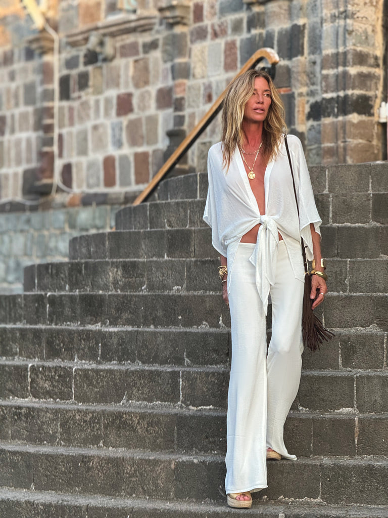 Mandy Pant Off White (Double Chiffon) – Ramona LaRue