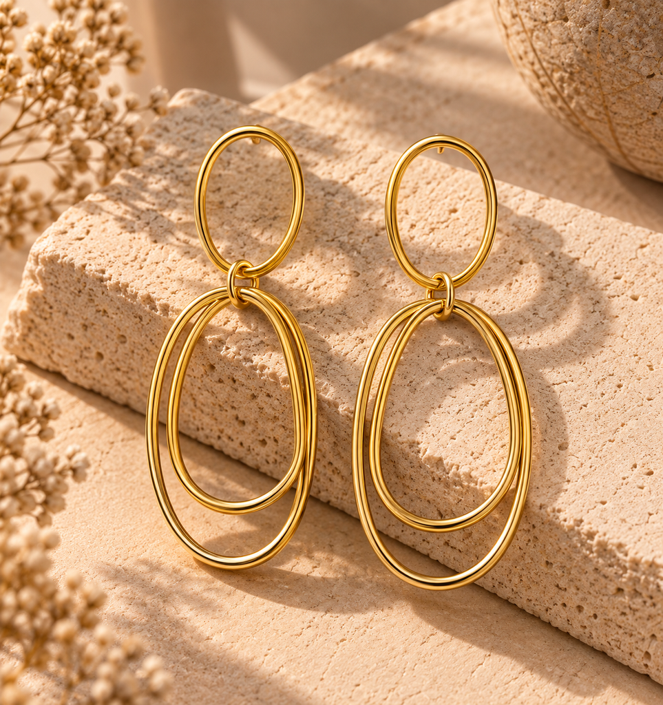 Aurelia Double Oval Earrings
