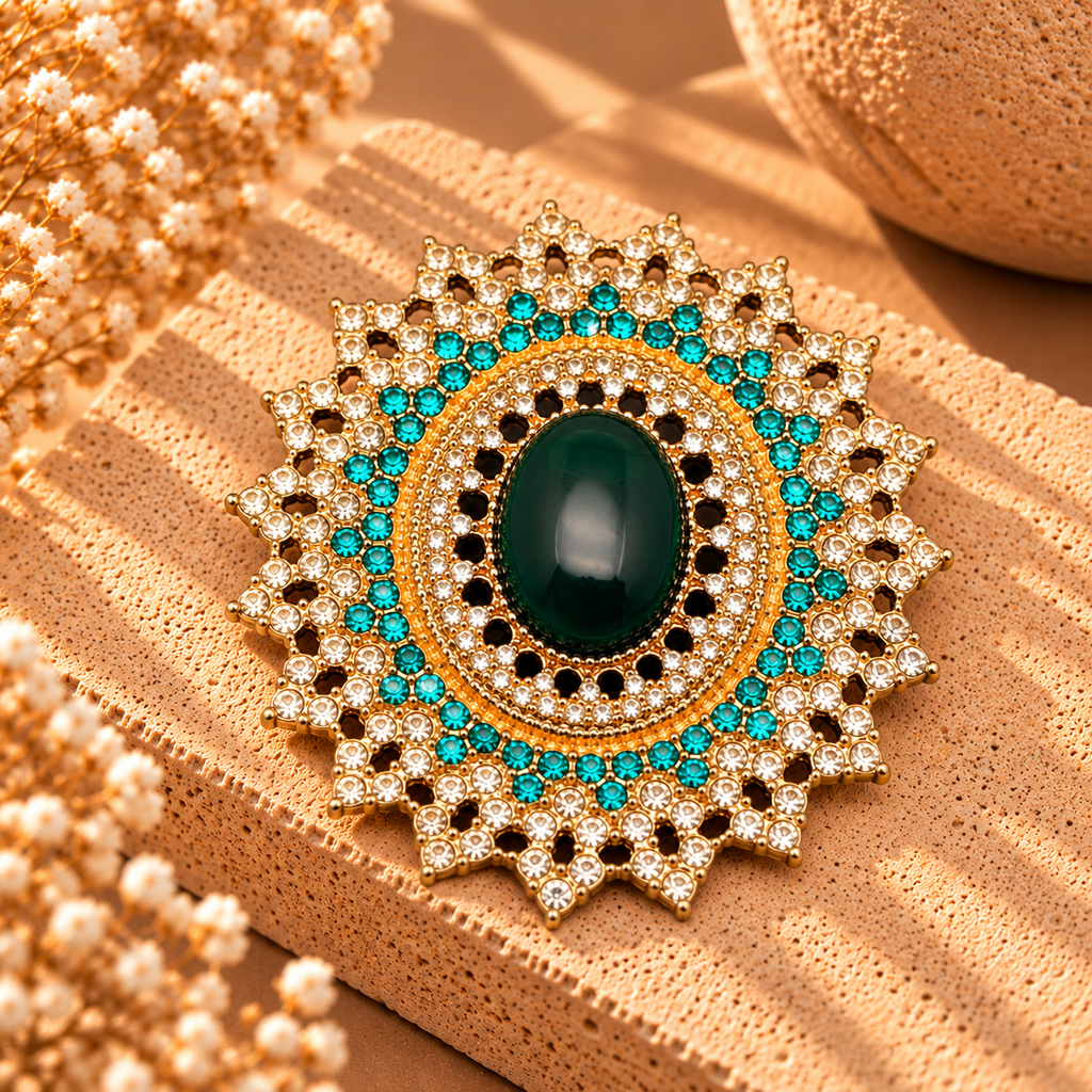 Emerald Royale Brooch