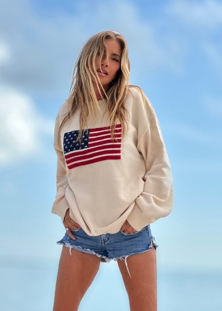 Monroe American Flag Sweater