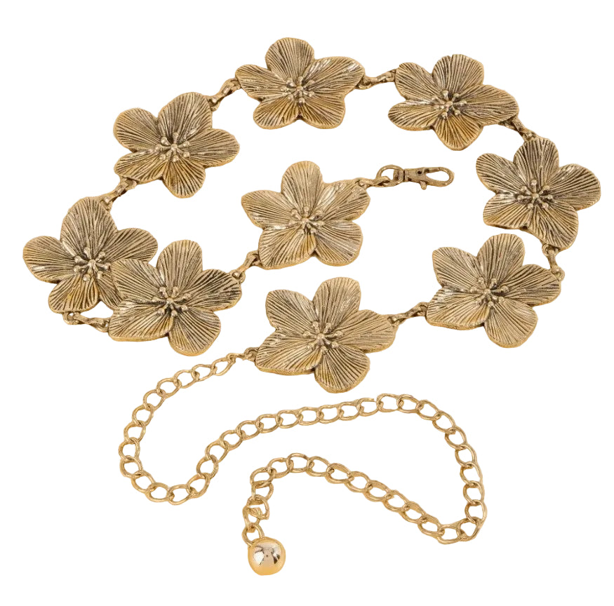 Floral Link Chain Belt