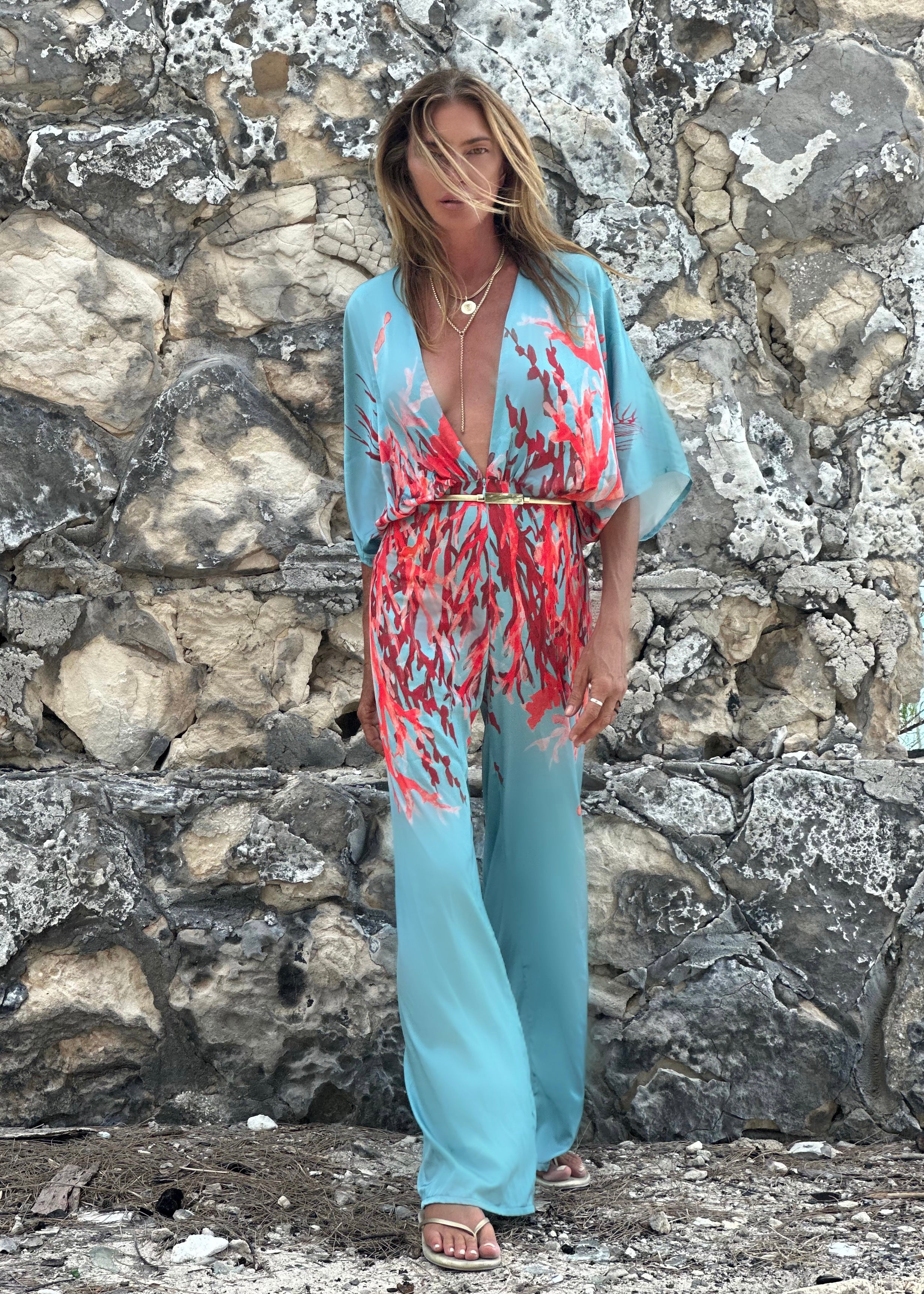 Amber Jumpsuit Coral Reef – Ramona LaRue