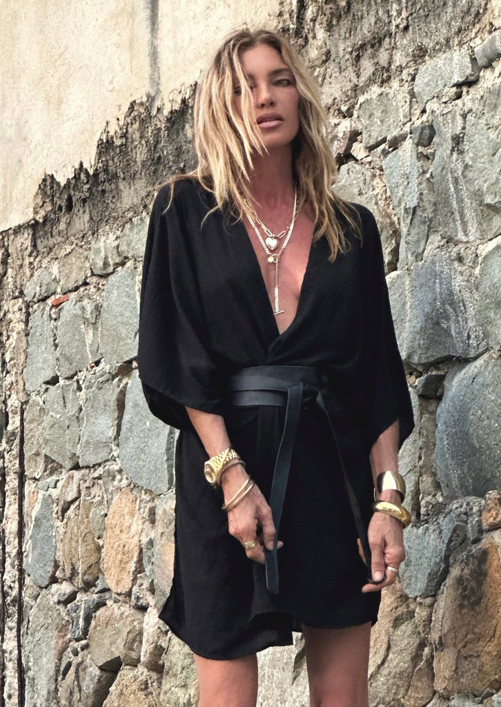 Wrap Belt Black Python