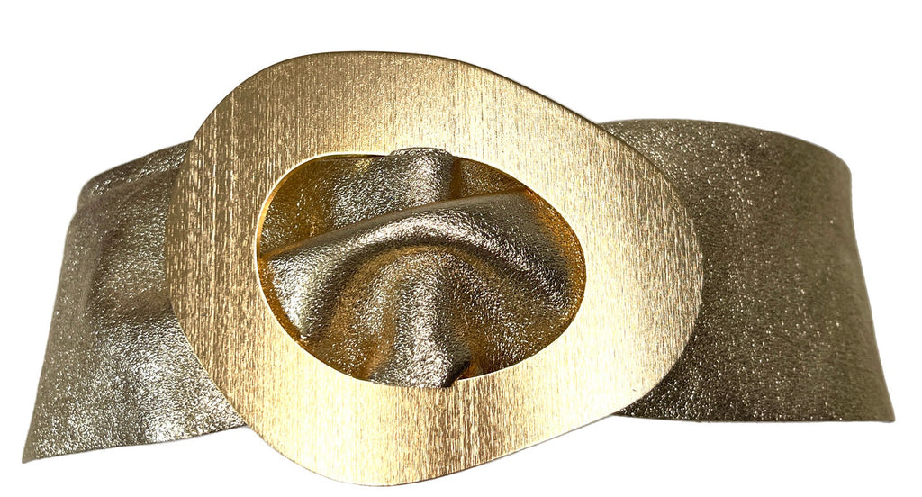 Gold Asymmetrical Buckle Belt