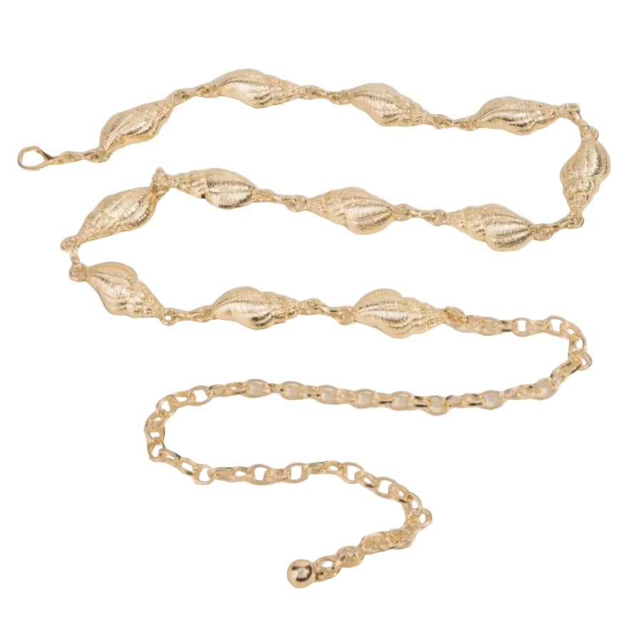 Golden Shell Chain Belt
