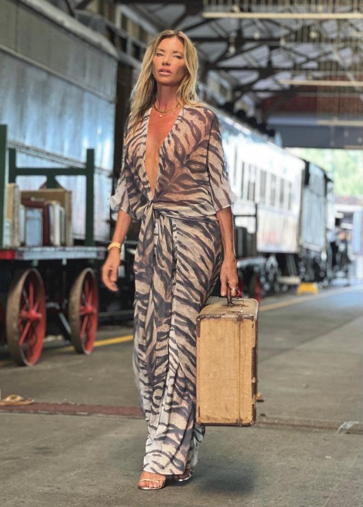 Erte Kaftan Faded Tiger