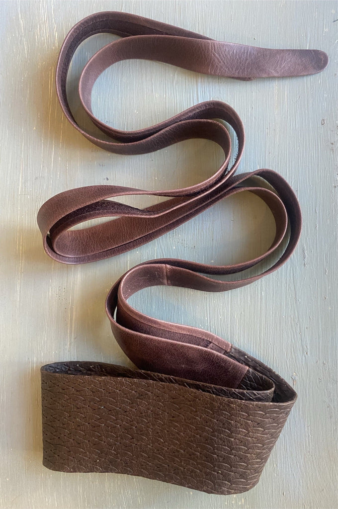 LaRue Wrap Midi Wrap Belt Chocolate Weave
